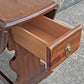 Vintage Antique Old SOLID Knotty Pine Wood Wooden Drop Down Leaf Pembroke Butterfly End Accent Side Lamp Table Shelf Nightstand