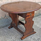 Vintage Antique Old SOLID Knotty Pine Wood Wooden Drop Down Leaf Pembroke Butterfly End Accent Side Lamp Table Shelf Nightstand