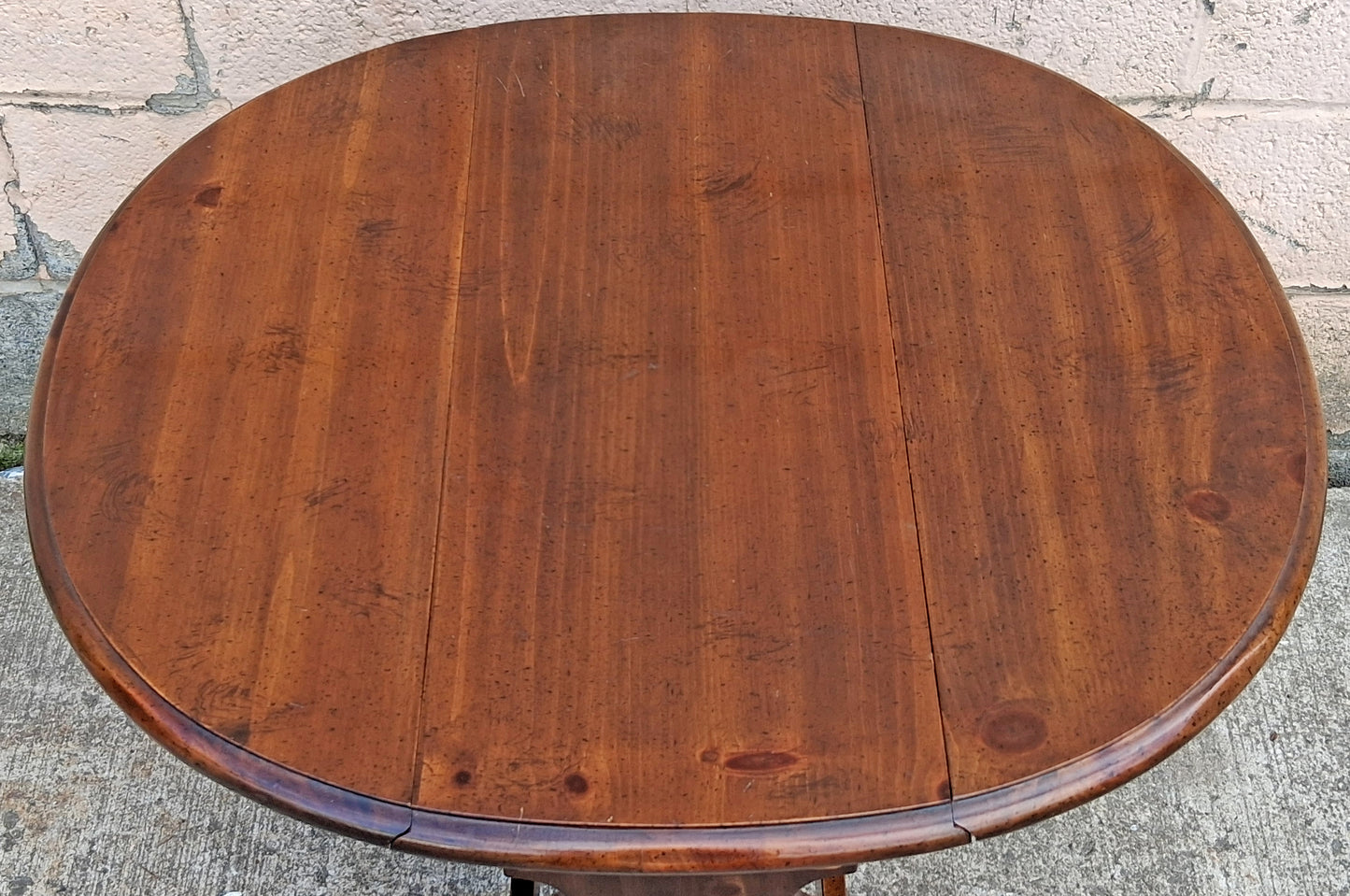 Vintage Antique Old SOLID Knotty Pine Wood Wooden Drop Down Leaf Pembroke Butterfly End Accent Side Lamp Table Shelf Nightstand