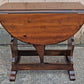 Vintage Antique Old SOLID Knotty Pine Wood Wooden Drop Down Leaf Pembroke Butterfly End Accent Side Lamp Table Shelf Nightstand