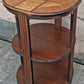 Antique Vintage Old Reclaimed Salvaged Art Deco Waterfall SOLID Mahogany Wood Wooden 3 TIER Round Circle Circular End Side Sofa Accent Table