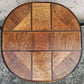Antique Vintage Old Reclaimed Salvaged Art Deco Waterfall SOLID Mahogany Wood Wooden 3 TIER Round Circle Circular End Side Sofa Accent Table