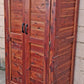 Antique Vintage Old Reclaimed Salvaged Country Farmhouse Rustic Primitive Solid Cedar Wood Wooden Armoire Wardrobe Cabinet Closet Clothes