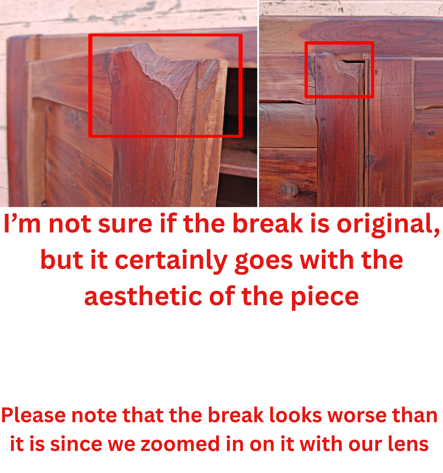 Antique Vintage Old Reclaimed Salvaged Country Farmhouse Rustic Primitive Solid Cedar Wood Wooden Armoire Wardrobe Cabinet Closet Clothes