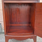 Pair of Antique Vintage Old Salvaged Reclaimed Chippendale Federal Colonial Solid Mahogany Wood Wooden Cabinet End Side Accent Table Nightstand