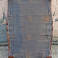 Antique Vintage Old Victorian SOLID Wood Wooden Kneeling Bench Foot Stool Ottoman Plant Stand Green Solid Pattern Fabric