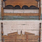 Vintage Antique Old Reclaimed Salvaged Ethan Allen Colonial Style SOLID Birch Wood Wooden Full Sized Poster Spool Bed Frame Head Foot Board