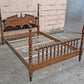 Vintage Antique Old Reclaimed Salvaged Ethan Allen Colonial Style SOLID Birch Wood Wooden Full Sized Poster Spool Bed Frame Head Foot Board