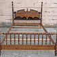 Vintage Antique Old Reclaimed Salvaged Ethan Allen Colonial Style SOLID Birch Wood Wooden Full Sized Poster Spool Bed Frame Head Foot Board