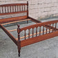 Antique Vintage Reclaimed Salvaged Harden Colonial Style SOLID Cherry Wooden Wood Full Size Bed Head Foot Board Frame Bedframe Set