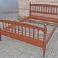 Antique Vintage Reclaimed Salvaged Harden Colonial Style SOLID Cherry Wooden Wood Full Size Bed Head Foot Board Frame Bedframe Set