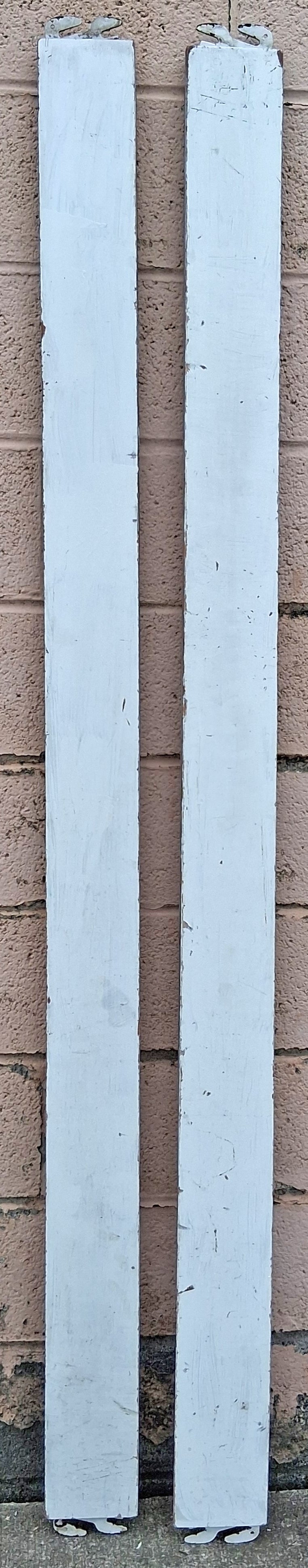 Antique Vintage Old Reclaimed Salvaged J.B. Van Sciver Colonial SOLI Wooden Wood White Twin Size Bed Head Foot Board Frame Bedframe Set