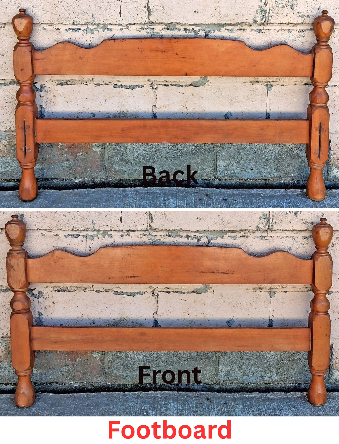 2 Beds Available Vintage Antique Old Reclaimed Salvaged Colonial SOLID Maple Wooden Wood Twin Size Bed Head Foot Board Frame Bedframe Set