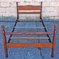 Vintage Antique Old Reclaimed Salvaged Colonial Traditional Style SOLID Maple Wood Wooden Twin Size Bed Frame Head Foot Board Set