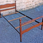 Vintage Antique Old Reclaimed Salvaged Colonial Traditional Style SOLID Maple Wood Wooden Twin Size Bed Frame Head Foot Board Set