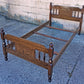Vintage Antique Old Reclaimed Salvaged Colonial Traditional Style Wood Wooden Twin Size Bed Frame Head Foot Board Set
