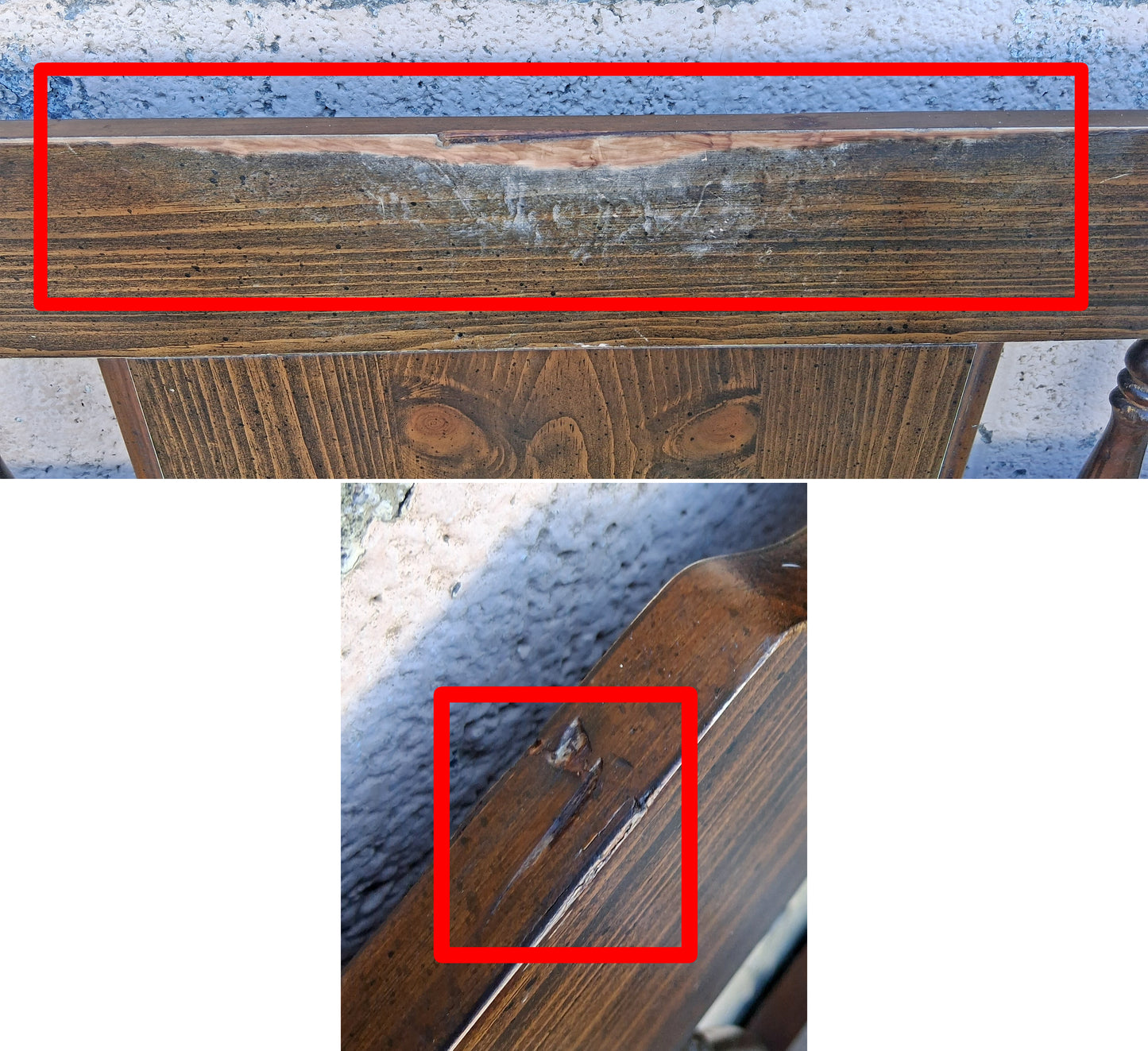 Vintage Antique Old Reclaimed Salvaged Colonial Traditional Style Wood Wooden Twin Size Bed Frame Head Foot Board Set