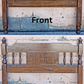 Vintage Antique Old Reclaimed Salvaged Colonial Traditional Style Wood Wooden Twin Size Bed Frame Head Foot Board Set