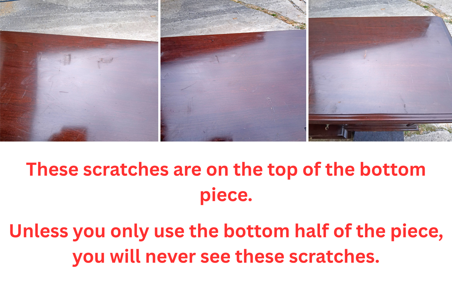 Vintage Antique Old Reclaimed Salvaged Ethan Allen Colonial Chippendale Birch Wooden Bubble Glass Breakfront Display Curio China Cabinet