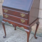 Vintage Antique Old Victorian Queen Anne SOLID Mahogany Slant Front Secretary Desk Shelves Writing Table Drawers