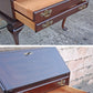 Vintage Antique Old Victorian Queen Anne SOLID Mahogany Slant Front Secretary Desk Shelves Writing Table Drawers