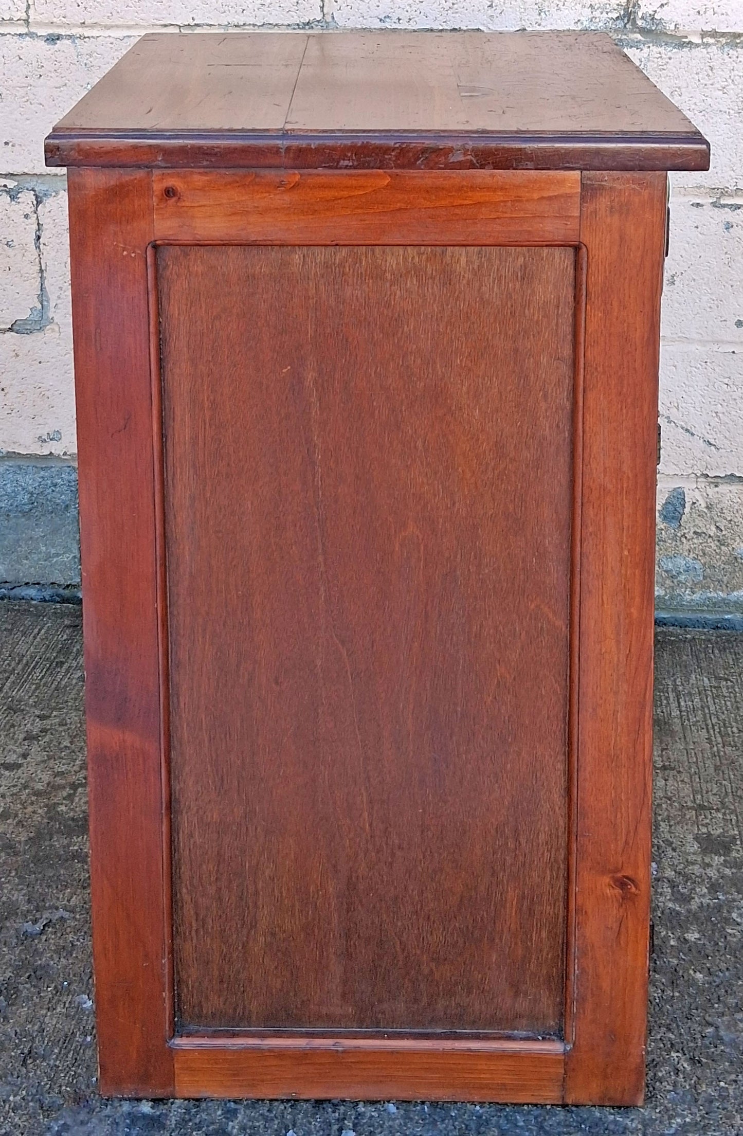 Vintage Antique Old Country Rustic Farmhouse Primitive Handmade Solid Wood Wooden Jelly Kitchen Cabinet Pantry Cupboard Nightstand End Table