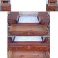 Antique Vintage Old Victorian Eastlake Reclaimed Salvaged Solid Walnut Wood Wooden Cabinet Drop Center Dresser Chest of Drawers Marble Top