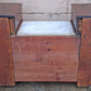 Antique Vintage Old Victorian Eastlake Reclaimed Salvaged Solid Walnut Wood Wooden Cabinet Drop Center Dresser Chest of Drawers Marble Top
