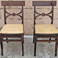 Pair of Antique Vintage Louis Rastetter & Sons Co. "Solid Kumfort" Wooden Folding Foldable Portable Theater Accent Dining Chairs Vinyl Seats
