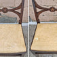 Pair of Antique Vintage Louis Rastetter & Sons Co. "Solid Kumfort" Wooden Folding Foldable Portable Theater Accent Dining Chairs Vinyl Seats