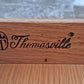 Vintage Antique Thomasville Mid Century Modern Reclaimed Salvaged Solid Wood Wooden Writing Office Studio Bureau Desk Work Table Secretary