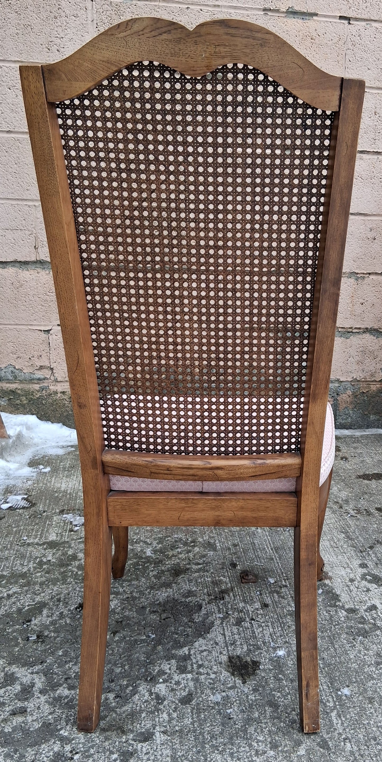 Vintage Antique French Provincial Country "J.B. Van Sciver Co." Old Reclaimed Salvaged SOLID Wood Wooden Dining Room Set Chairs Table Leaf