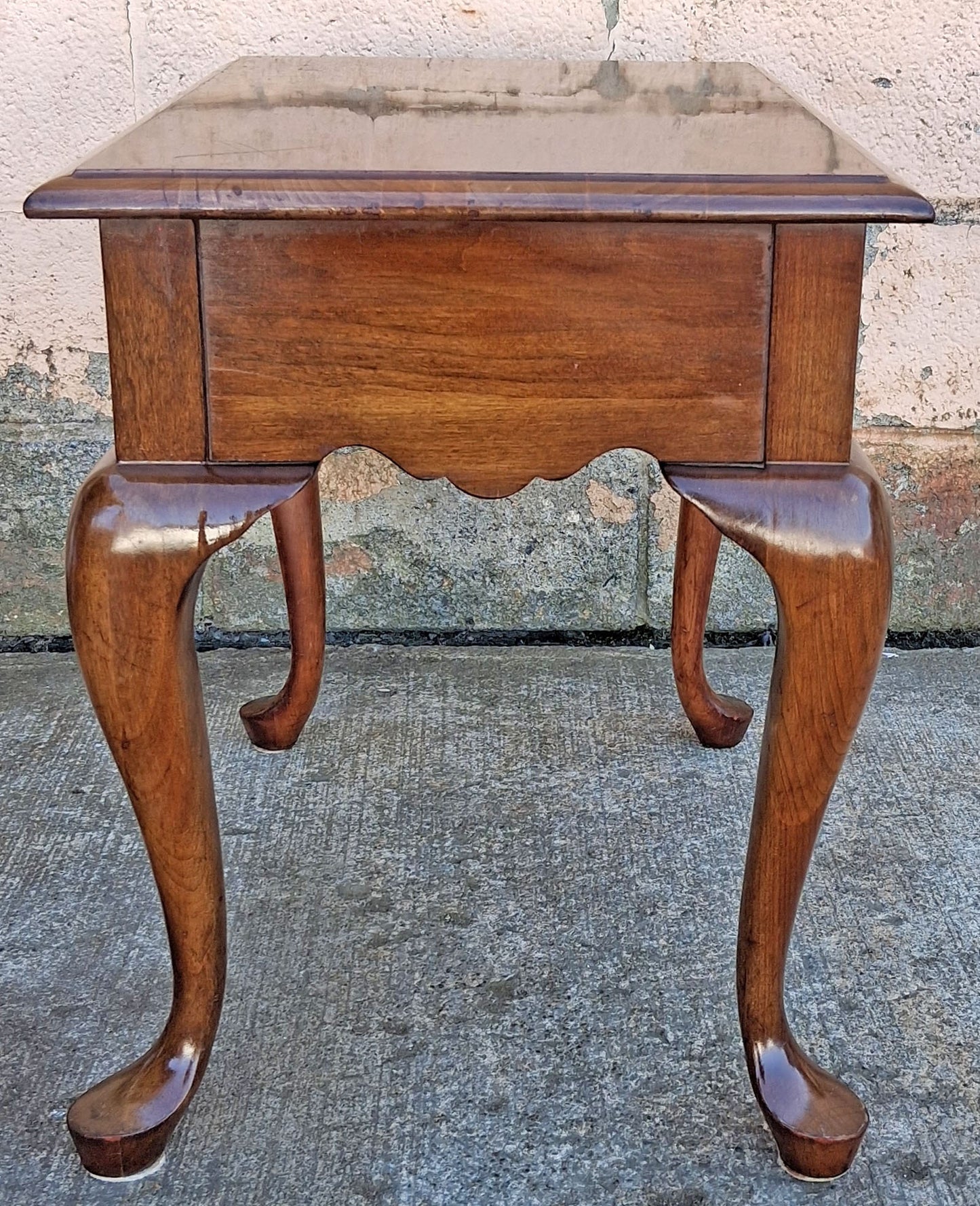 Vintage Antique Old Pennsylvania House Queen Anne Style SOLID Cherry Wood Wooden Accent End Lamp Side Table Nightstand Single Drawer