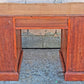 Antique Vintage Old Reclaimed Salvaged Regency Solid Wood Wooden Twin Pedestal Serpentine Writing Office Studio Bureau Desk Kneehole Vanity