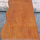 Antique Vintage Old Reclaimed Salvaged Regency Solid Wood Wooden Twin Pedestal Serpentine Writing Office Studio Bureau Desk Kneehole Vanity