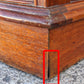 Antique Vintage Old Reclaimed Salvaged Regency Solid Wood Wooden Twin Pedestal Serpentine Writing Office Studio Bureau Desk Kneehole Vanity