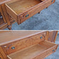 Antique Vintage Old Reclaimed Salvaged Victorian Jacobean Revival SOLID Wood Walnut Wooden Buffet Server Cabinet Sideboard Dresser Drawer