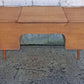 Vintage Antique Old Reclaimed Salvaged Drexel French Provincial Solid Wood Wooden Serpentine Writing Office Studio Desk Kneehole Vanity