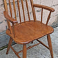 Vintage Antique Old Colonial Windsor SOLID Wooden Spindle Back Side Lounge Accent Arm Chair Armchair