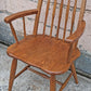 Vintage Antique Old Colonial Windsor SOLID Wooden Spindle Back Side Lounge Accent Arm Chair Armchair