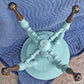 Antique Piano Stool H Holtzman & Sons Distressed Swivel Stool Victorian Claw Foot Blue Vanity Seat Cottage Furniture Plant Stand