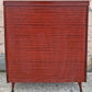 Vintage Mid Century Modern Drop Front Secretary Desk Bar Cabinet Sliding Doors Tapered Peg Legs Retro Small Space Writing Bureau Home Office