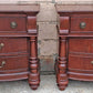 Pair Vintage Traditional Empire Cherry Bowfront Bedside Cabinets 3 Drawer Nightstands End Tables Column Bun Feet High End Bedroom Furniture