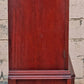 Antique Vintage Mahogany Wood China Cabinet Chippendale Federal Hutch Bookcase Library Display Cupboard Broken Arch Pediment Glass Cabinet