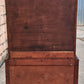 Antique Vintage Mahogany Wood China Cabinet Chippendale Federal Hutch Bookcase Library Display Cupboard Broken Arch Pediment Glass Cabinet