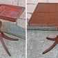 Antique Vintage Mahogany Duncan Phyfe Game Table Flip Top Card Table Folding Pedestal Console Entryway Table Claw Foot Brass Toe Cap Storage