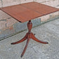 Antique Vintage Mahogany Duncan Phyfe Game Table Flip Top Card Table Folding Pedestal Console Entryway Table Claw Foot Brass Toe Cap Storage