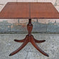 Antique Vintage Mahogany Duncan Phyfe Game Table Flip Top Card Table Folding Pedestal Console Entryway Table Claw Foot Brass Toe Cap Storage