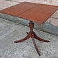 Antique Vintage Mahogany Duncan Phyfe Game Table Flip Top Card Table Folding Pedestal Console Entryway Table Claw Foot Brass Toe Cap Storage