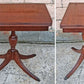 Antique Vintage Mahogany Duncan Phyfe Game Table Flip Top Card Table Folding Pedestal Console Entryway Table Claw Foot Brass Toe Cap Storage